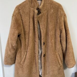 Cozy Tan Teddy Coat